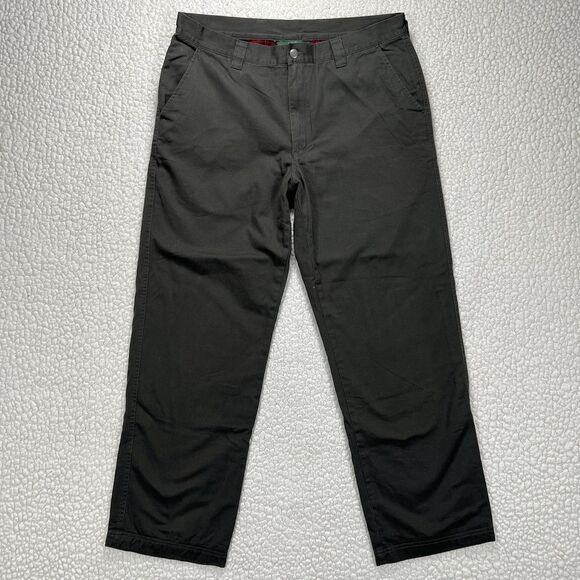 Woolrich Flannel Lined Field Pants Men’s 36 (Actual 35x30) Dark Brown Workwear - Picture 2 of 13